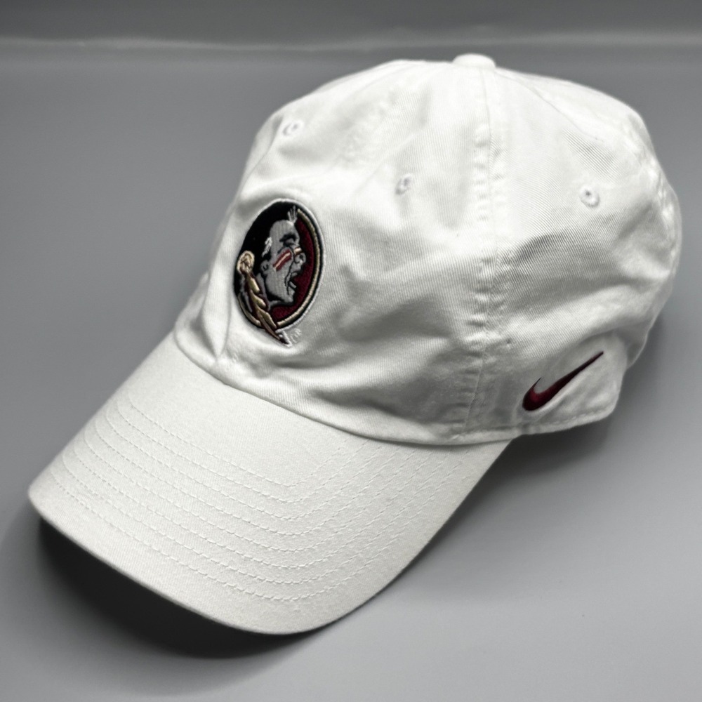 Nike Florida State Seminoles Dri-FIT Hat White Adjustable FSU Cap Heritage86